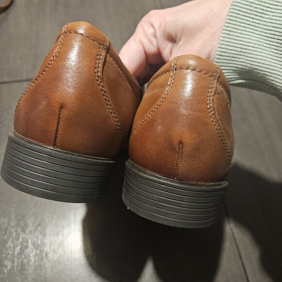Clarks Whiddon Step Loafers Men's Size 11.5 M Dark Tan Leather Slip On Comfort - Picture 7 of 7